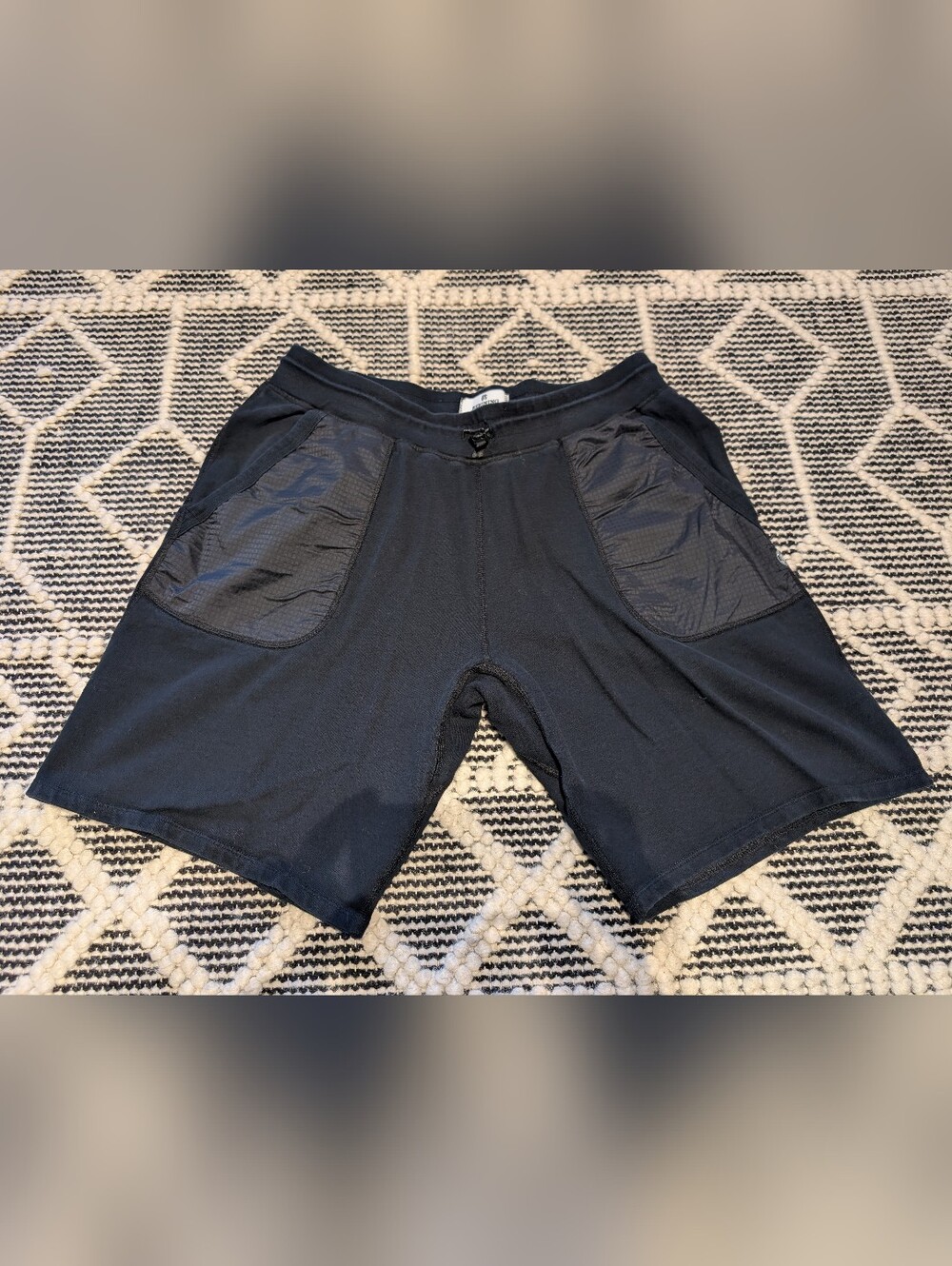 Reigning Champ Black Athletic Shorts with Ripstoo Fabric Pockets